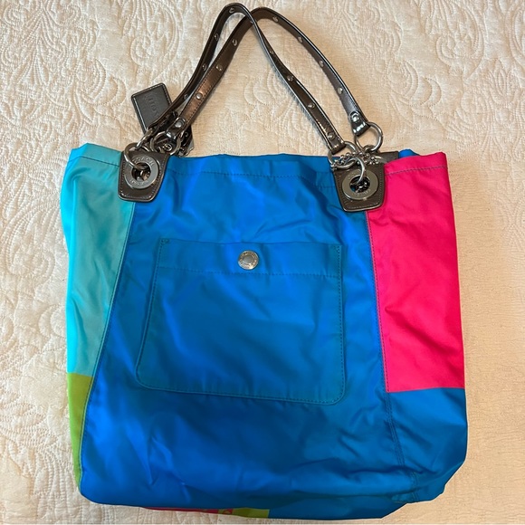 Rare Coach Madison Limited Edition Nylon Tote Style Purse, Never Used - Picture 8 of 10